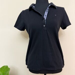 Tommy Hilfiger Women's Black Polo Shirt Small